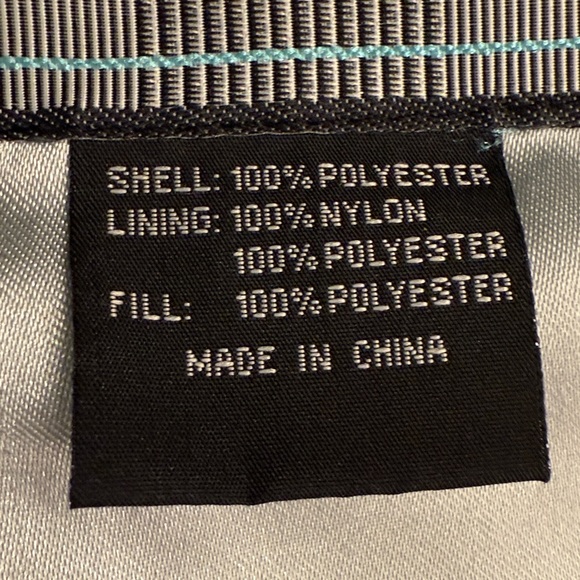 Marker Turquoise Red Floral Pattern Puffer Vest Size 8 - Picture 12 of 14